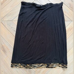 Guess Black Skirt with Gold/ Animal Pattern